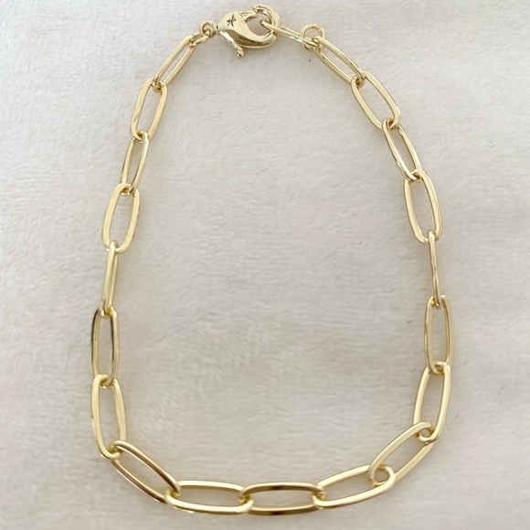 Jewelry - New Gold Paperclip Link Chain Bracelet